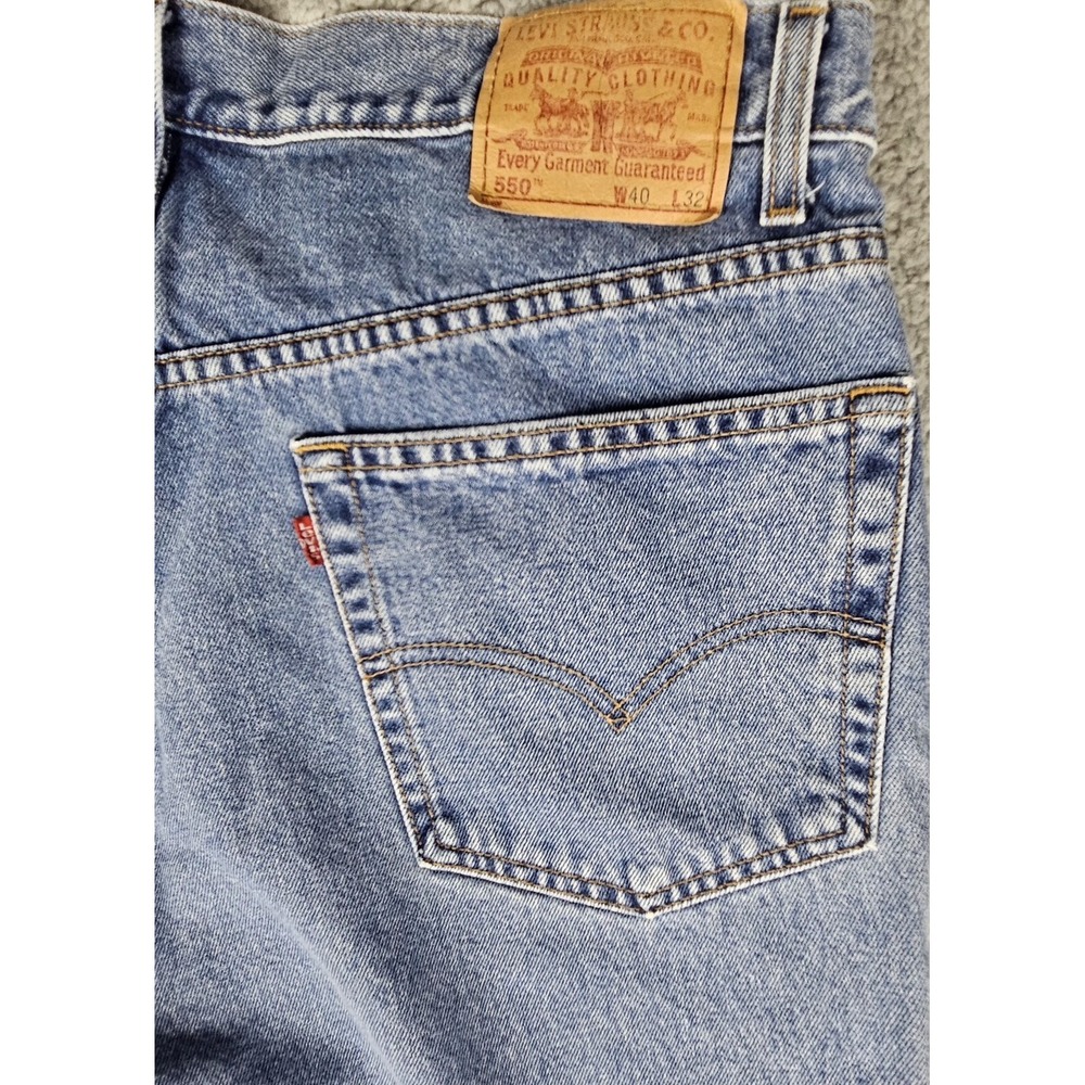 Levi's 550 Relaxed Fit Jeans Men's 36x32 Medium Wash Denim 90s Vintage - Picture 4 of 7